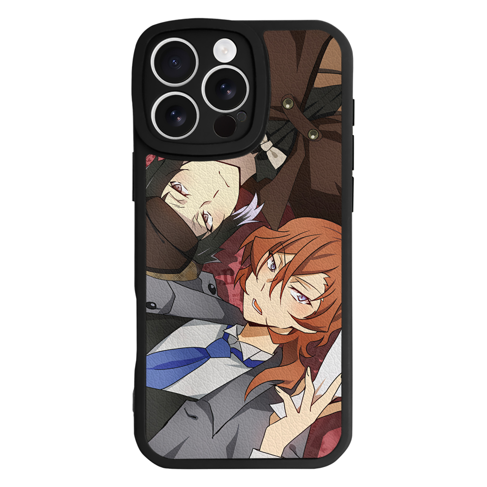 （画像用） 文豪ストレイドッグス Bungo Stray Dogs 【iPhone 16シリーズ対応】シリコンスマホケース（レザー調） 材質：シリコン